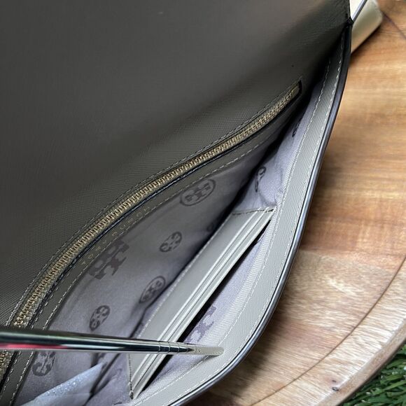 TORY BURCH HANDBAG T Lock E/W Tote Beige Pink Color Block And Clutch‎ Purse - Picture 6 of 16